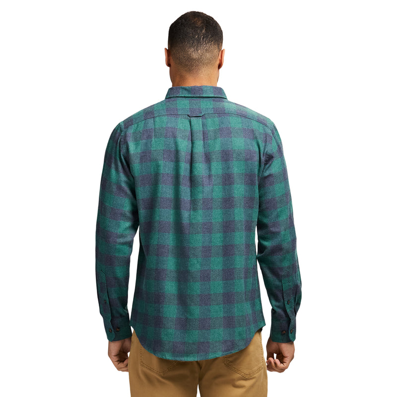 STRATTON FLANNEL LONG SLEEVE 
BUTTON DOWN SHIRT - TREKKING GREEN