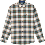 STRATTON FLANNEL LONG SLEEVE 
BUTTON DOWN SHIRT - SMOKE PINE