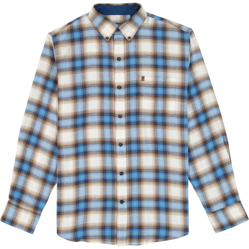 STRATTON FLANNEL LONG SLEEVE 
BUTTON DOWN SHIRT - TRUE NAVY