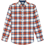 STRATTON FLANNEL LONG SLEEVE 
BUTTON DOWN SHIRT - ORANGE RUST