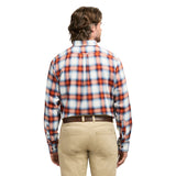 STRATTON FLANNEL LONG SLEEVE 
BUTTON DOWN SHIRT - ORANGE RUST
