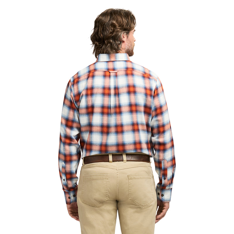 STRATTON FLANNEL LONG SLEEVE 
BUTTON DOWN SHIRT - ORANGE RUST
