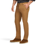 TRAVELER FLAT FRONT CHINO - COGNAC HTHR