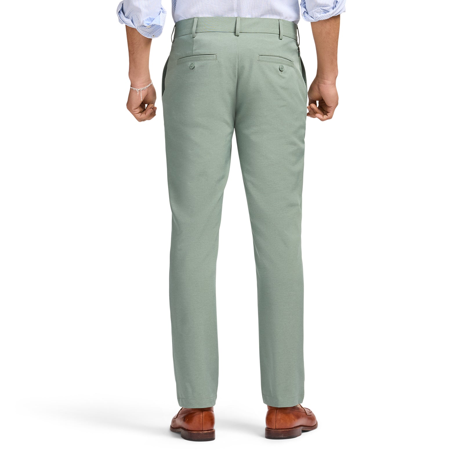 Traveler Flat Front Chino - Laurel Wreath Hthr – IZOD
