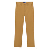 PERFORMANCE FLAT FRONT CHINO PANTS - COGNAC