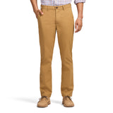 PERFORMANCE FLAT FRONT CHINO PANTS - COGNAC