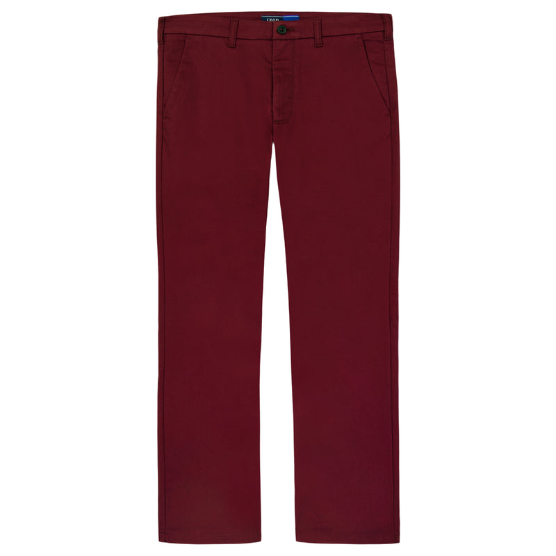 PERFORMANCE FLAT FRONT CHINO PANTS - VELVET MAROON