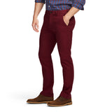 PERFORMANCE FLAT FRONT CHINO PANTS - VELVET MAROON