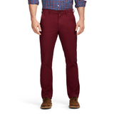 PERFORMANCE FLAT FRONT CHINO PANTS - VELVET MAROON