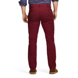PERFORMANCE FLAT FRONT CHINO PANTS - VELVET MAROON