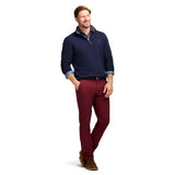 PERFORMANCE FLAT FRONT CHINO PANTS - VELVET MAROON