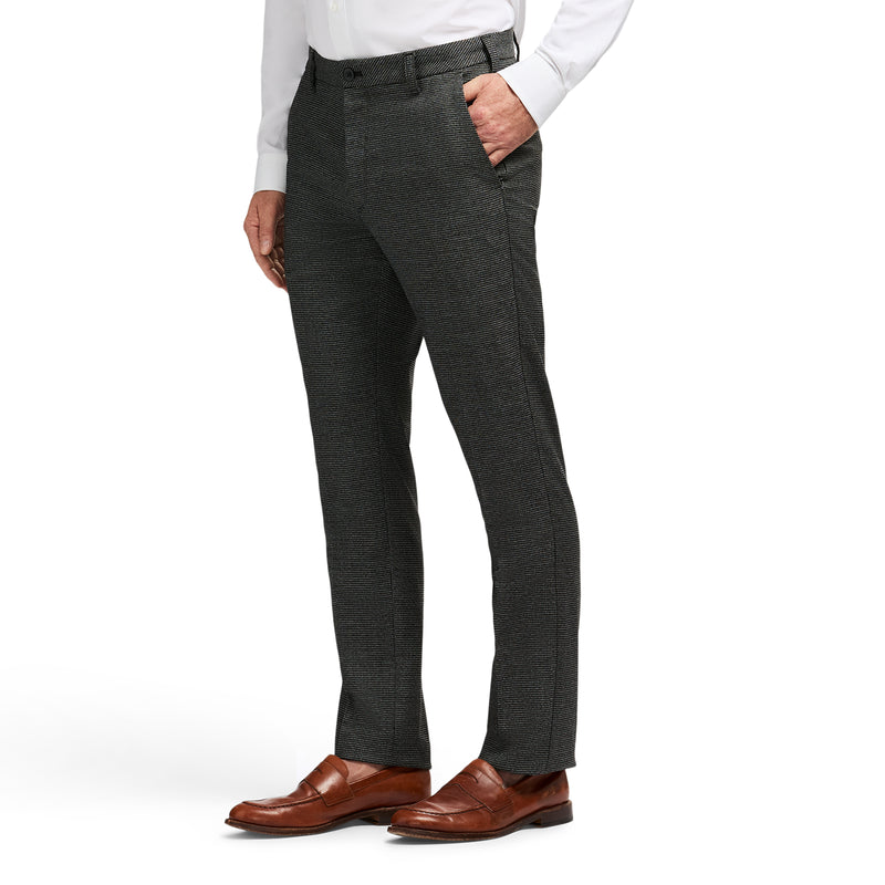 PERFORMANCE FLAT FRONT DRESS PANTS - BLACK