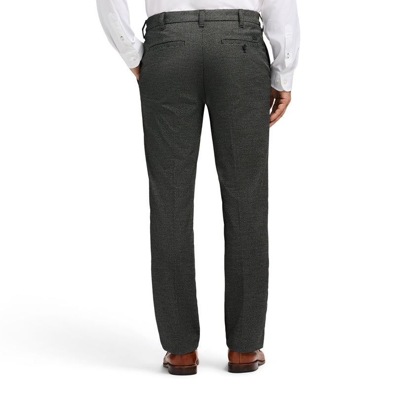 PERFORMANCE FLAT FRONT DRESS PANTS - BLACK