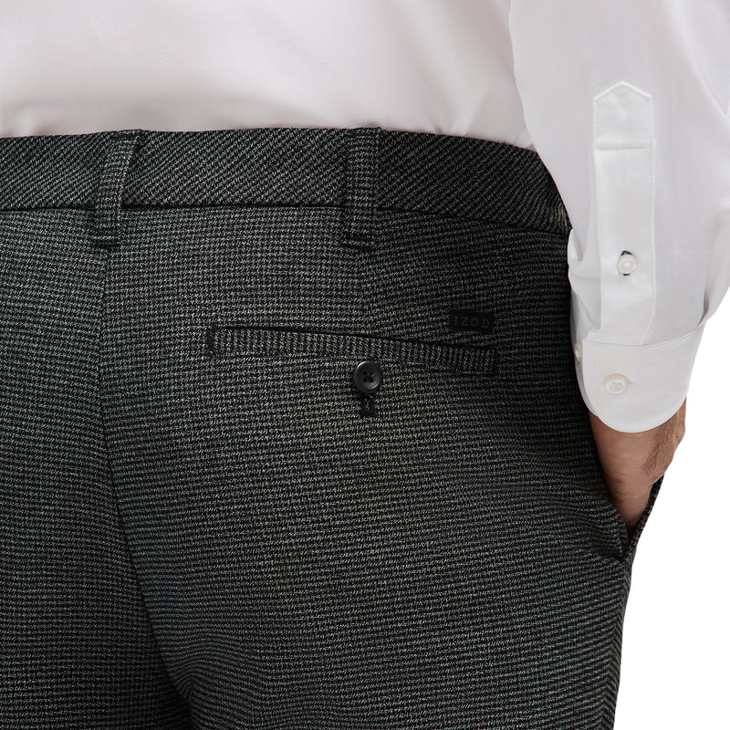 PERFORMANCE FLAT FRONT DRESS PANTS - BLACK