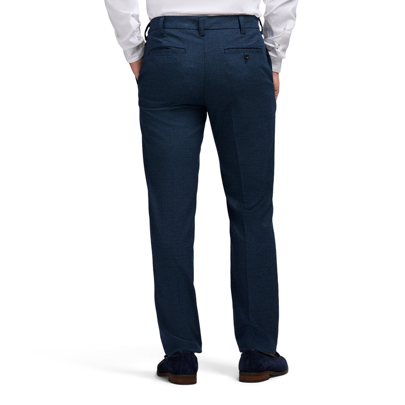 PERFORMANCE FLAT FRONT DRESS PANTS - NAVY BLAZER