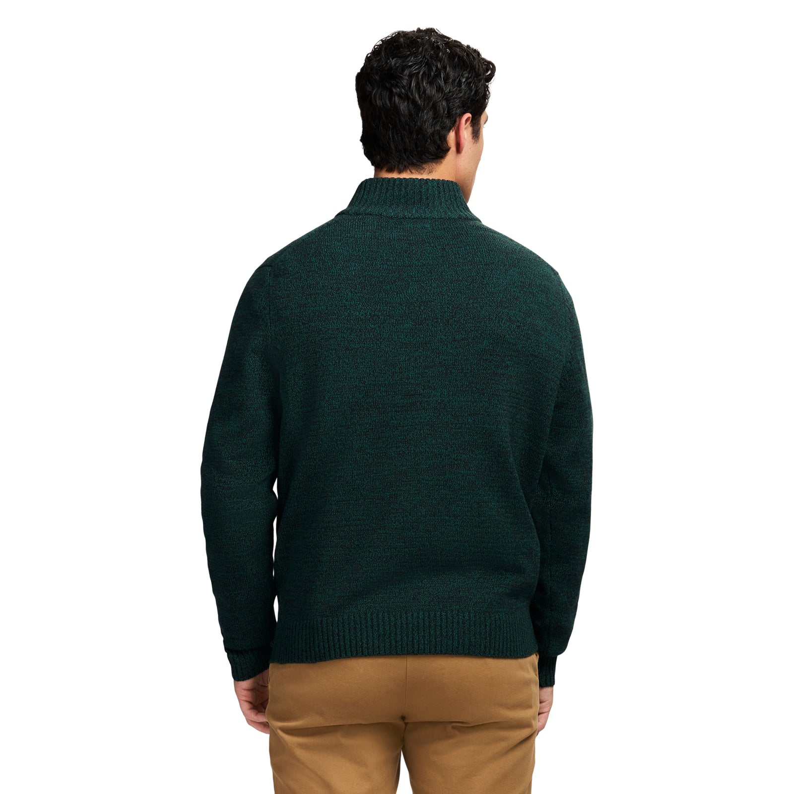 Holiday Fairisle Quarter Zip Sweater - Rain Forest – IZOD