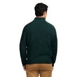 HOLIDAY FAIRISLE QUARTER ZIP SWEATER - RAIN FOREST