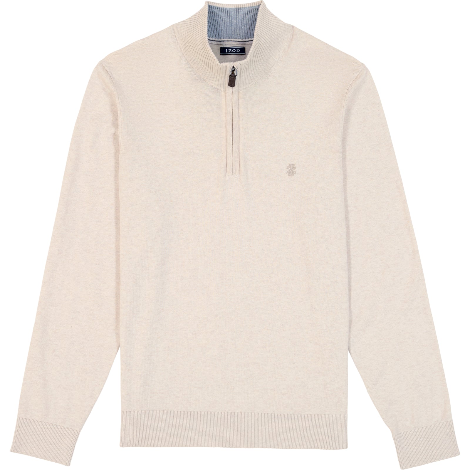 Fine Gauge Quarter Zip Sweater - Rock Hthr – IZOD