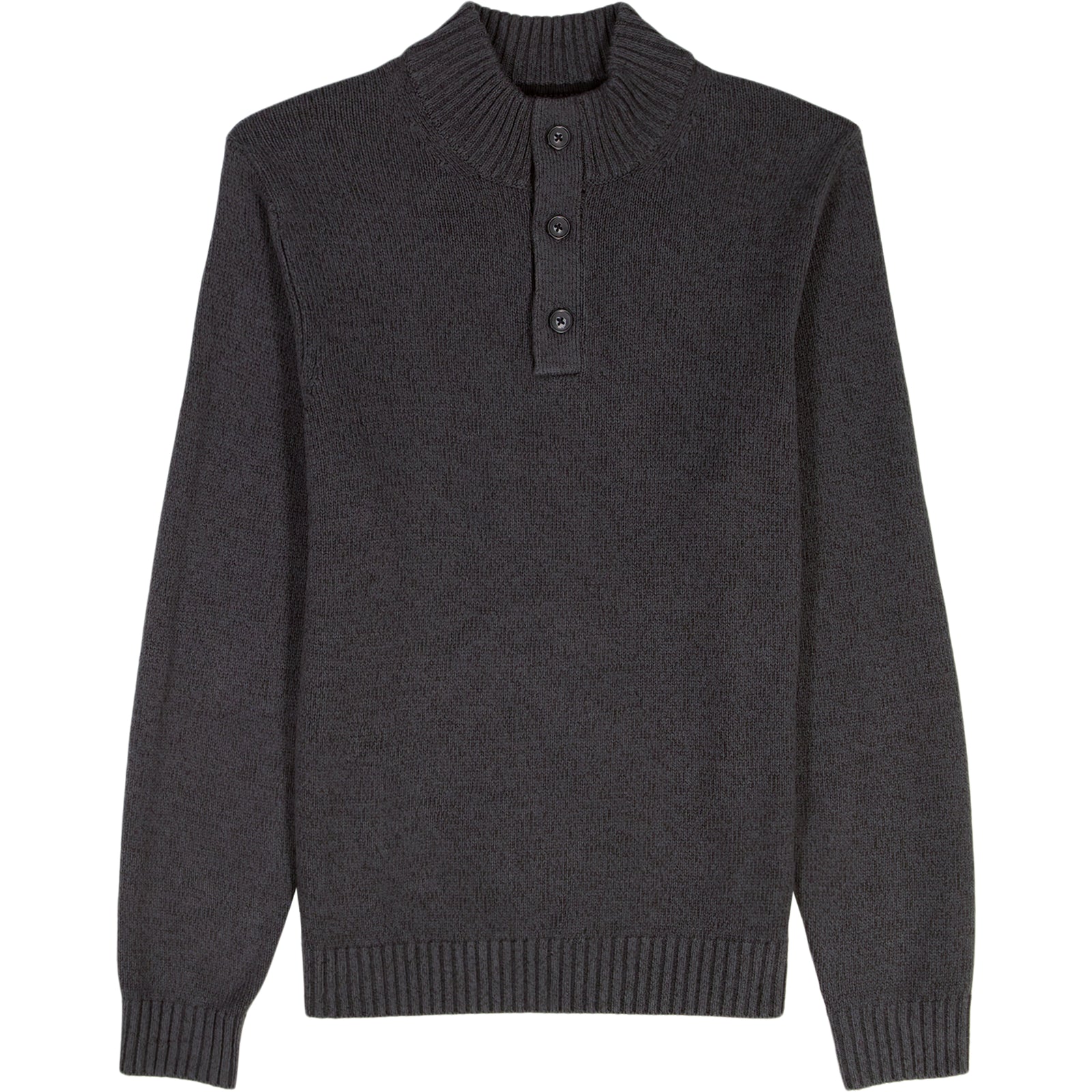 Holiday Button Mock Sweater - Asphalt – IZOD