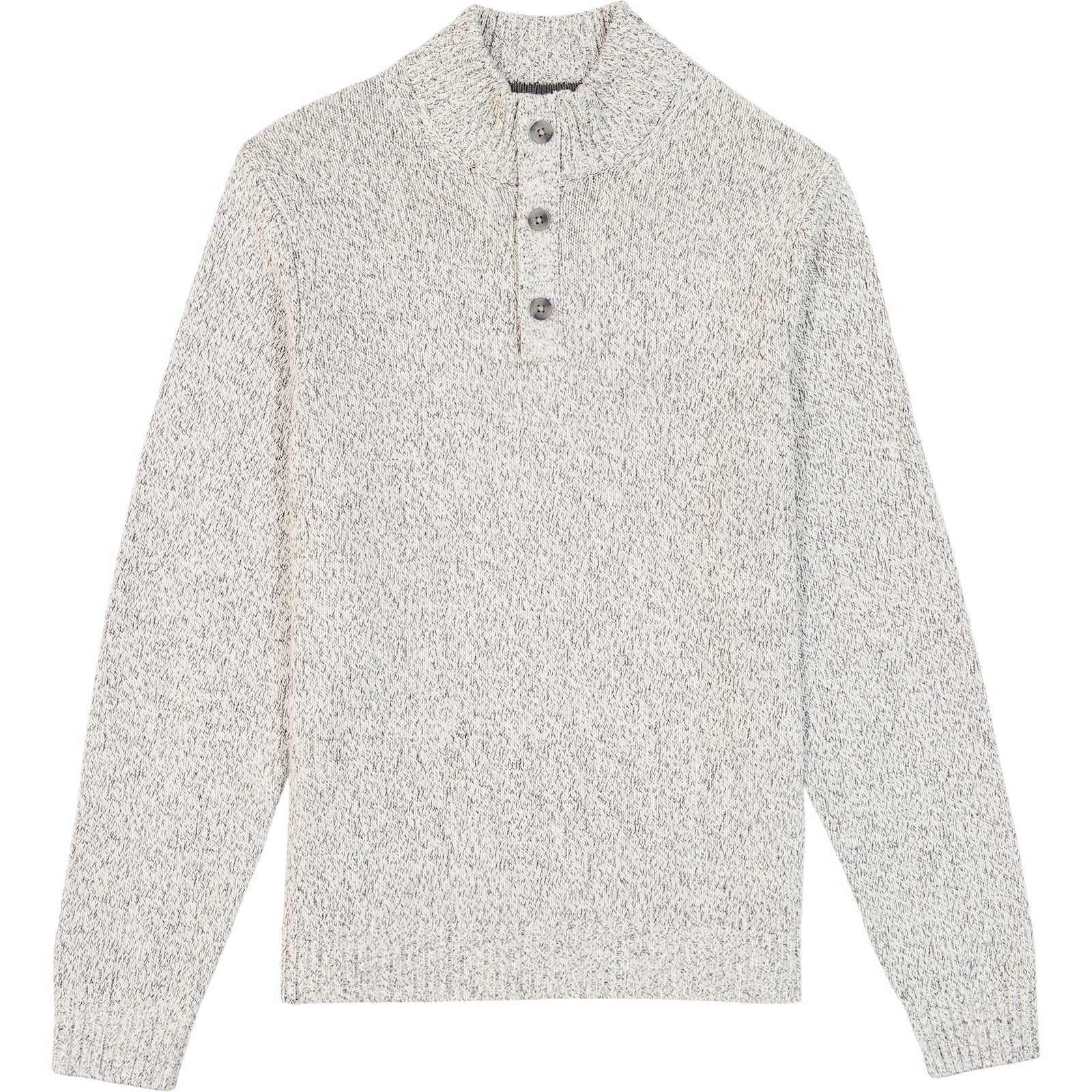 Holiday Button Mock Sweater - Rock Hthr – IZOD