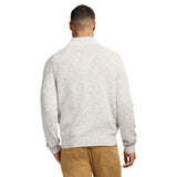 HOLIDAY BUTTON MOCK SWEATER - ROCK HTHR