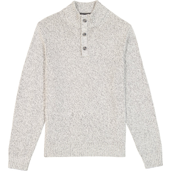 Holiday Button Mock Sweater - Rock Hthr – IZOD