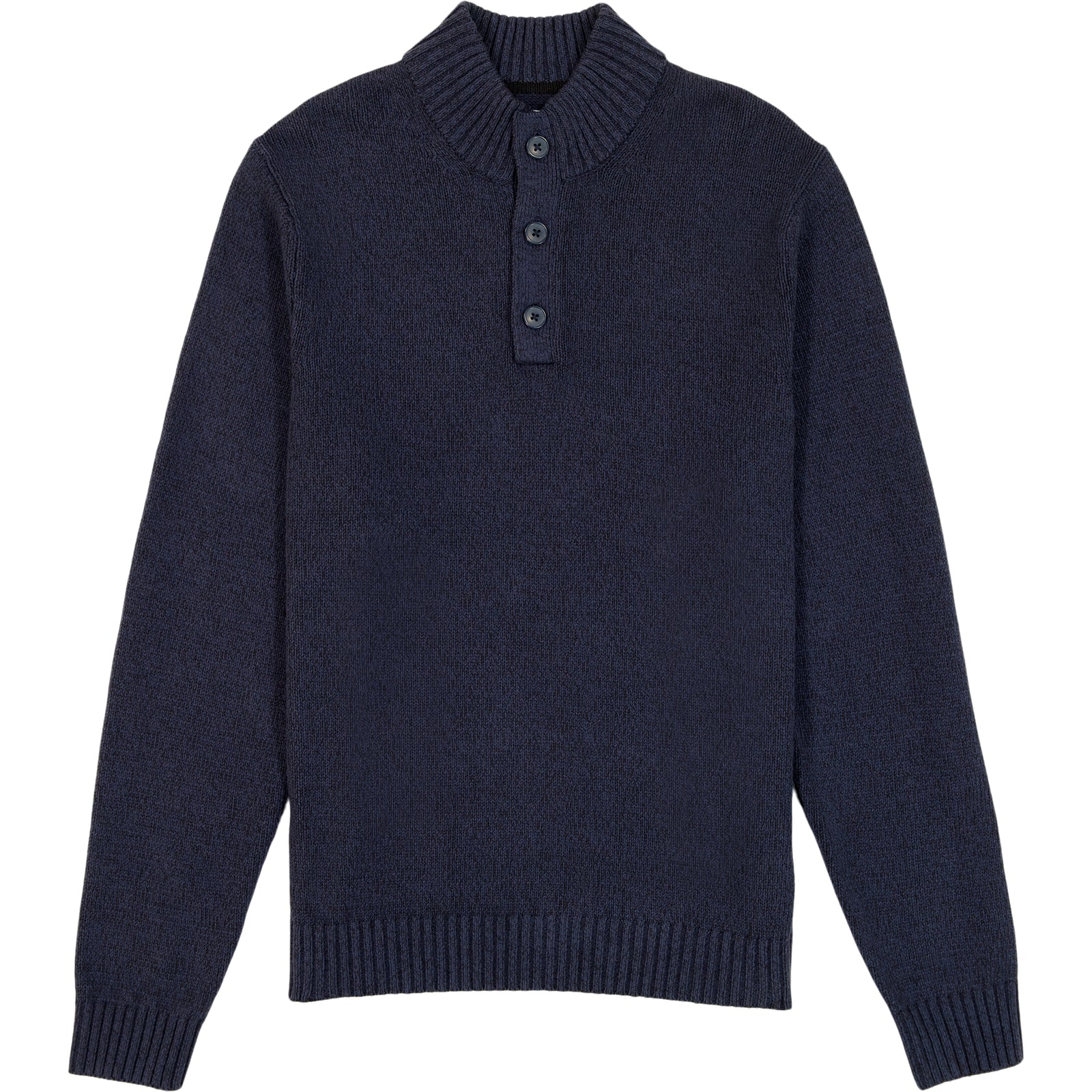 Holiday Button Mock Sweater - Navy Blazer – IZOD
