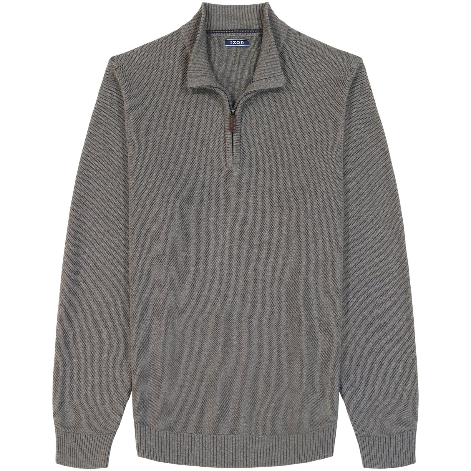 Honeycomb Quarter Zip Sweater - Carbon Hthr – IZOD