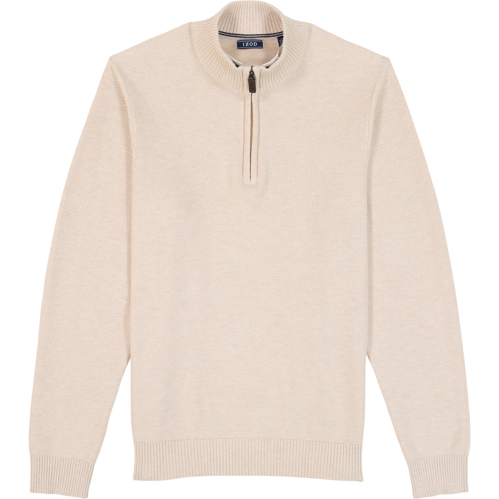 Honeycomb Quarter Zip Sweater - Rock Hthr – IZOD