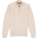 HONEYCOMB QUARTER ZIP SWEATER - ROCK HTHR