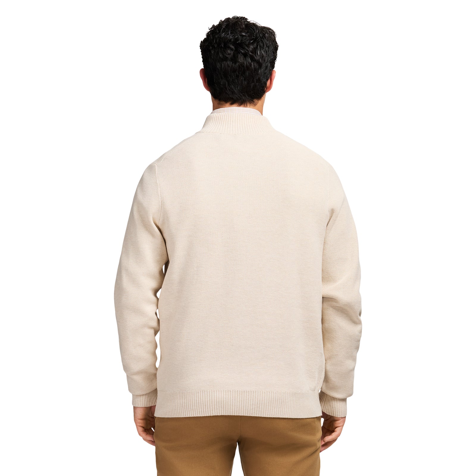 Honeycomb Quarter Zip Sweater - Rock Hthr – IZOD