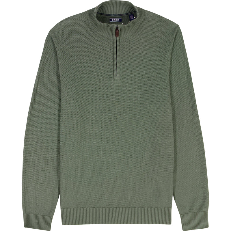 HONEYCOMB QUARTER ZIP SWEATER - LAUREL WREATH