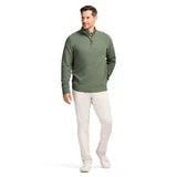 HONEYCOMB QUARTER ZIP SWEATER - LAUREL WREATH