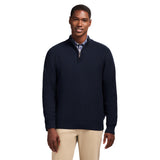 HONEYCOMB QUARTER ZIP SWEATER - NAVY BLAZER