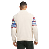 HOLIDAY FAIRISLE 
QUARTER ZIP SWEATER - ROCK HTHR