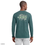SALTWATER LONG SLEEVE BONEFISH GRAPHIC TEE - MEDITERRANEA