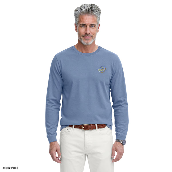 Saltwater Long Sleeve Catch You Later Graphic Tee - Moonlight Blue