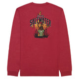 SALTWATER LONG SLEEVE HUNTIN' GRAPHIC TEE - SUNDRIED TOMATO