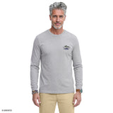 SALTWATER LONG SLEEVE LAKE LIFE GRAPHIC TEE - LT GREY HTHR