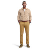 CORDUROY LONG SLEEVE BUTTON-DOWN SHIRT - WHITE PEPPER