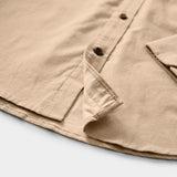 CORDUROY LONG SLEEVE BUTTON-DOWN SHIRT - WHITE PEPPER