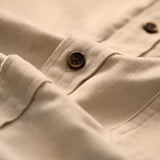 CORDUROY LONG SLEEVE BUTTON-DOWN SHIRT - WHITE PEPPER