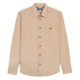 CORDUROY LONG SLEEVE BUTTON-DOWN SHIRT - WHITE PEPPER