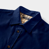CORDUROY LONG SLEEVE BUTTON-DOWN SHIRT - MEDIEVAL BLUE
