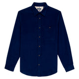 CORDUROY LONG SLEEVE BUTTON-DOWN SHIRT - MEDIEVAL BLUE