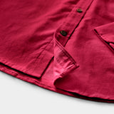 CORDUROY LONG SLEEVE BUTTON-DOWN SHIRT - SUNDRIED TOMATO