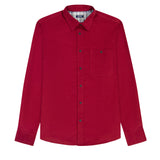 CORDUROY LONG SLEEVE BUTTON-DOWN SHIRT - SUNDRIED TOMATO