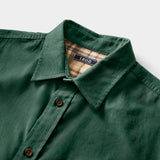 CORDUROY LONG SLEEVE BUTTON-DOWN SHIRT - DARK GREEN