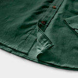 CORDUROY LONG SLEEVE BUTTON-DOWN SHIRT - DARK GREEN