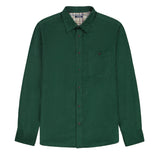 CORDUROY LONG SLEEVE BUTTON-DOWN SHIRT - DARK GREEN